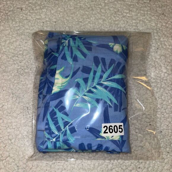 Columbia Hawaiian Short Shirt Collared Button Blue Tropical Floral Womens Small - Picture 10 of 10